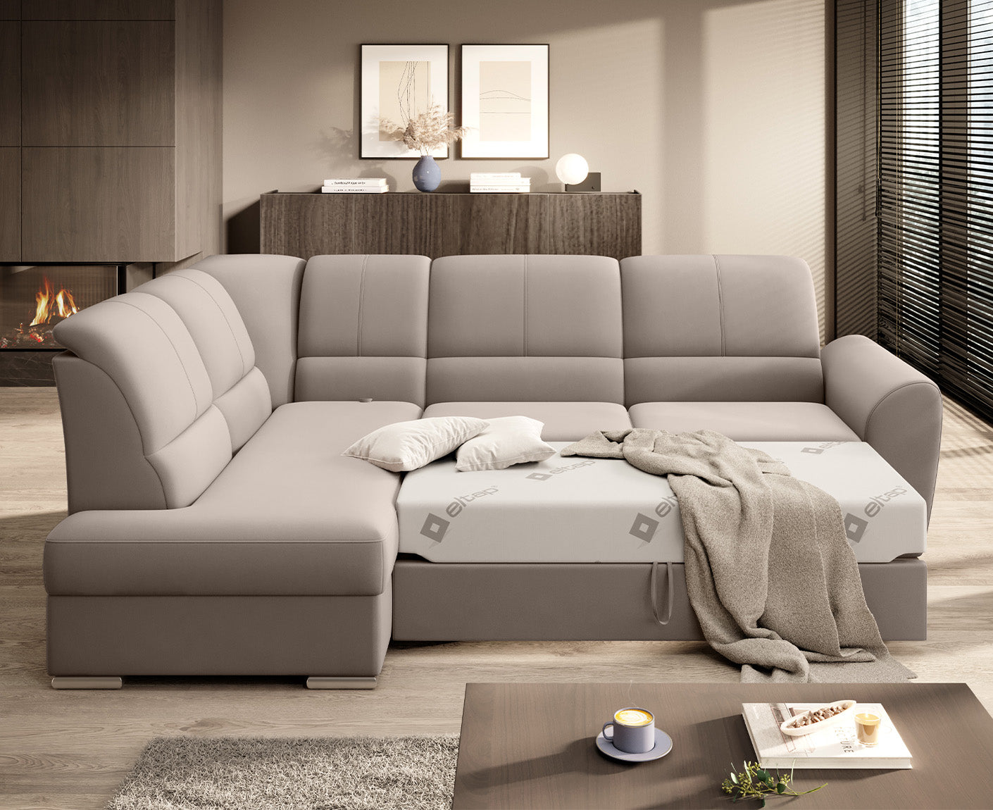 Siber Ecksofa 270 x 192 cm, Webstoff
