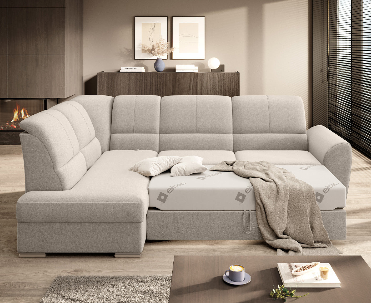 Siber Ecksofa 270 x 192 cm, Webstoff