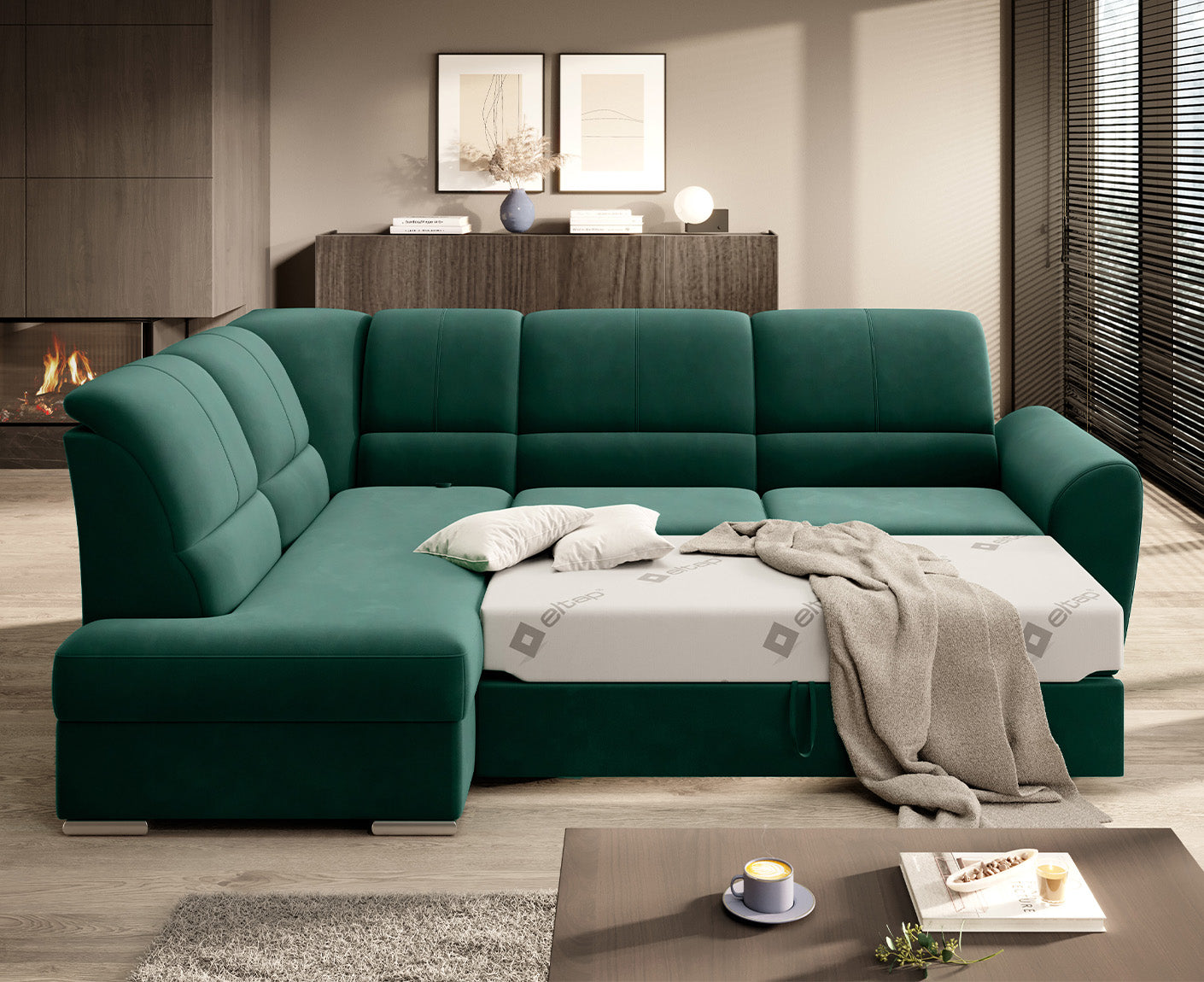 Siber Ecksofa 270 x 192 cm, Webstoff