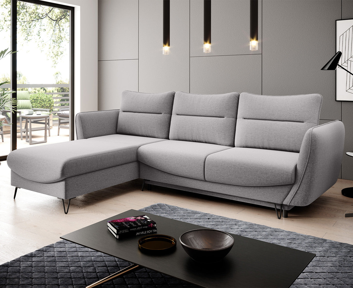 Silva Ecksofa 276 x 201 cm, Microvelour