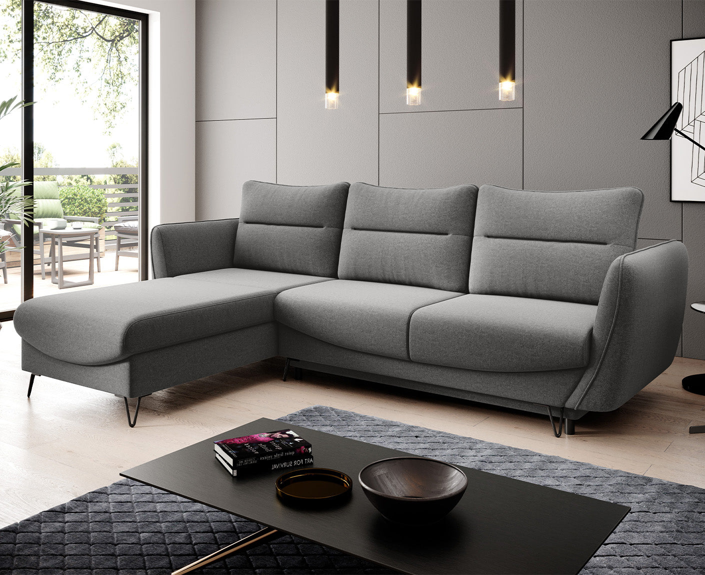 Silva Ecksofa 276 x 201 cm, Microvelour