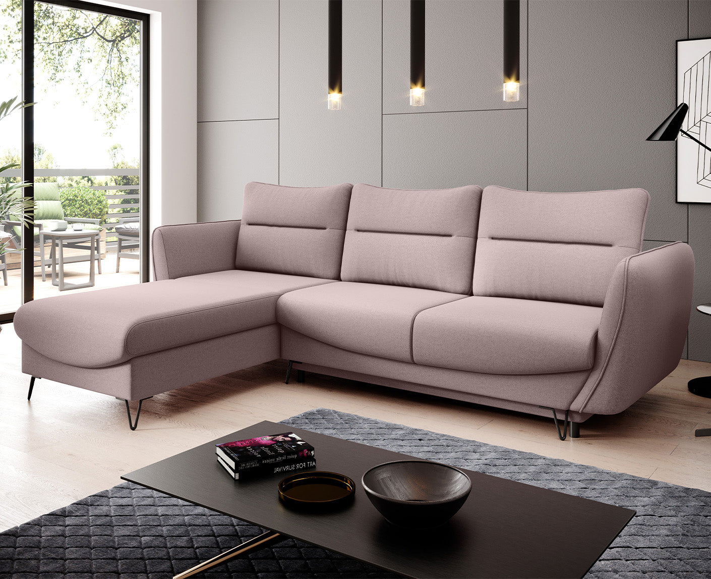 Silva Ecksofa 276 x 201 cm, Microvelour