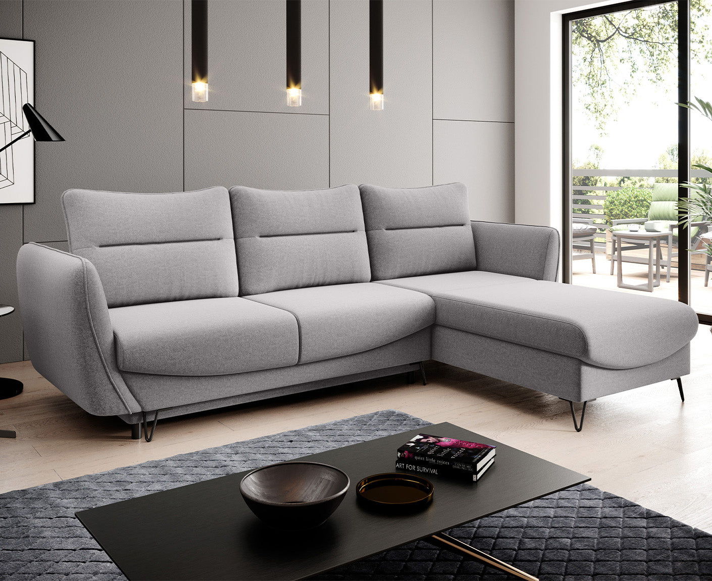 Silva Ecksofa 276 x 201 cm, Microvelour