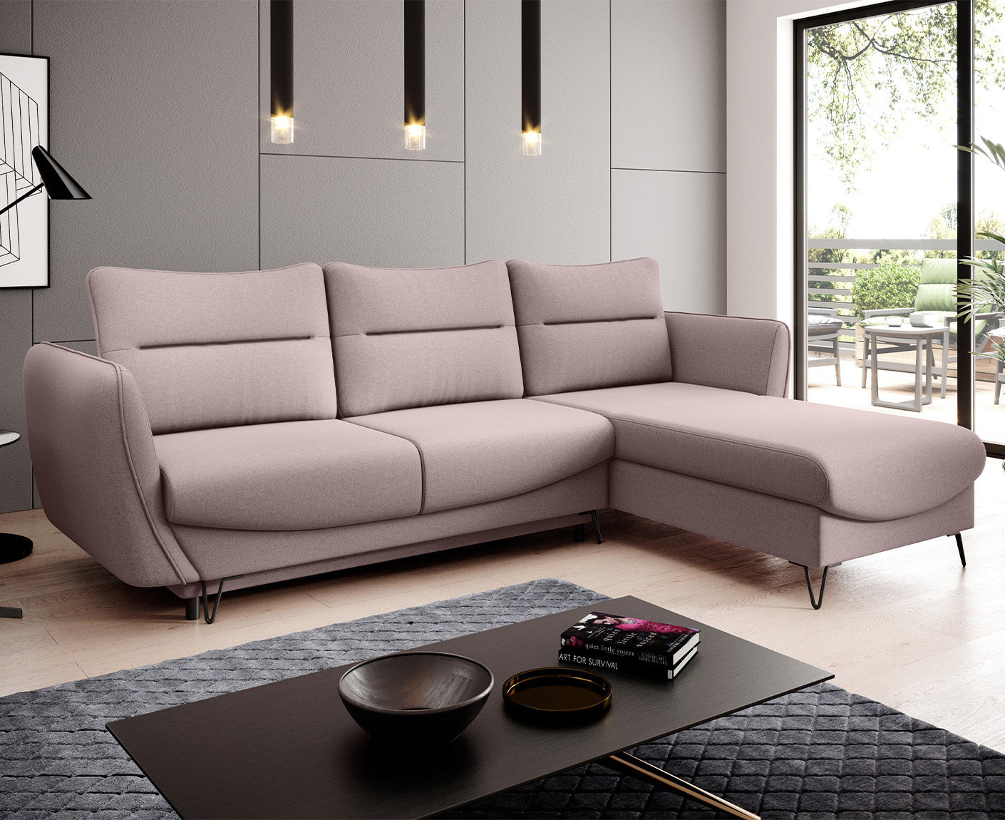 Silva Ecksofa 276 x 201 cm, Microvelour