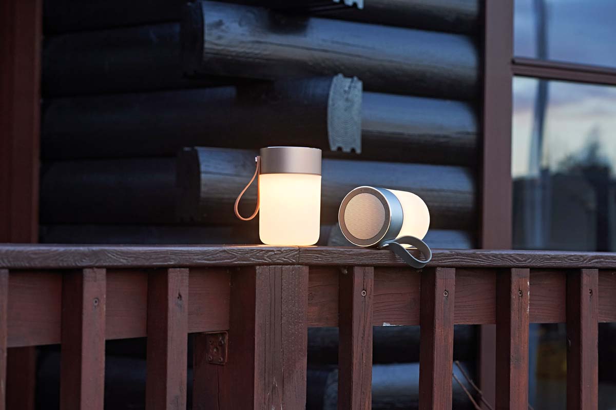 COLORS LED SOUND JAR Lautsprecher inkl. eingebauter Powerbank  Gold