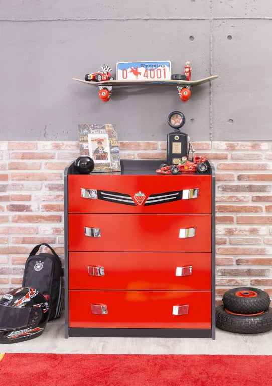 Cilek CHAMPION RACER Kommode Sideboard Anrichte Rot - Voelpe