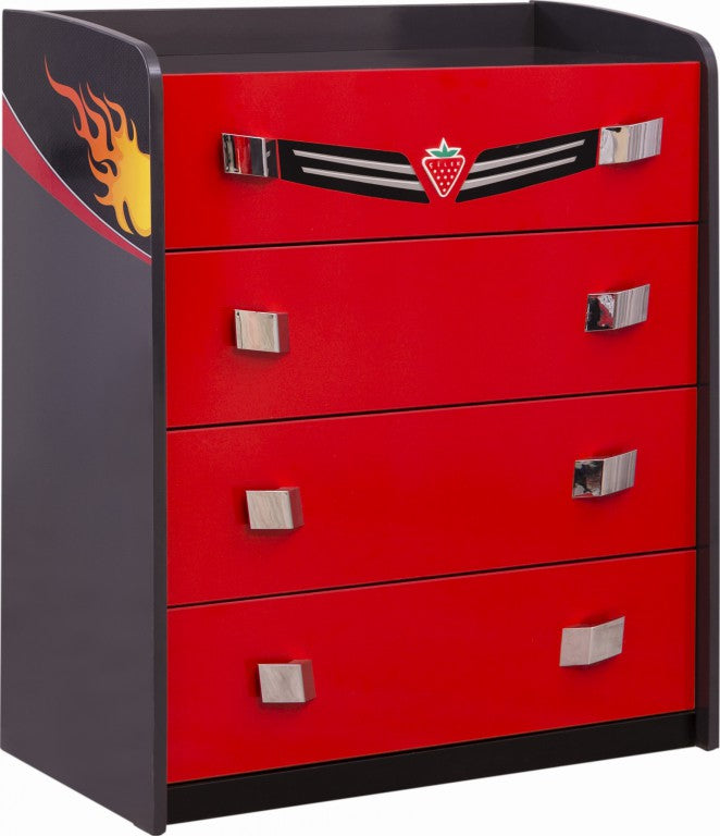 Cilek CHAMPION RACER Kommode Sideboard Anrichte Rot - Voelpe