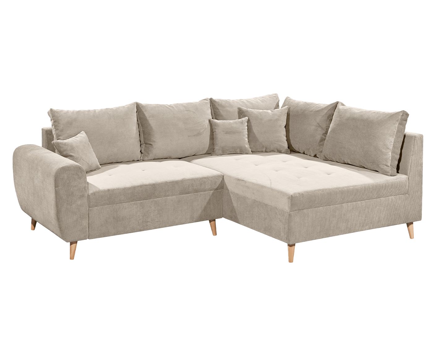 Calanda Ecksofa inkl. Hocker 249 x 175 cm (Cord) - Voelpe