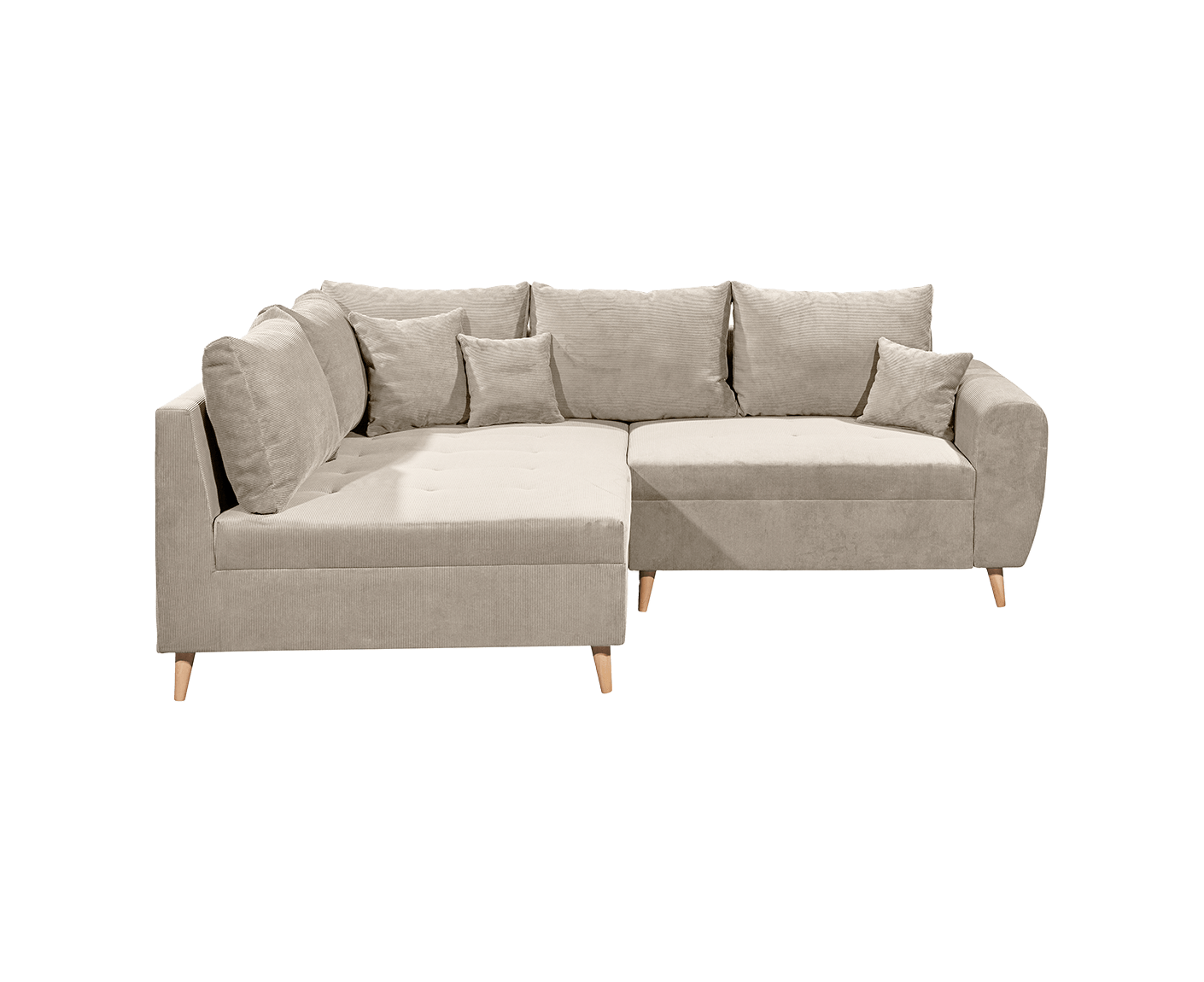 Calanda Ecksofa inkl. Hocker 249 x 175 cm (Cord) - Voelpe