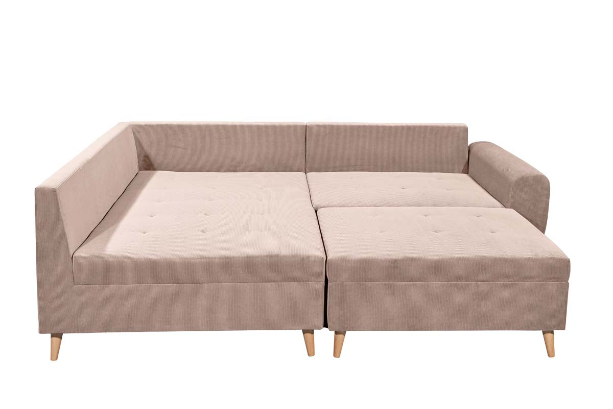 Calanda Ecksofa inkl. Hocker 249 x 175 cm Rosa