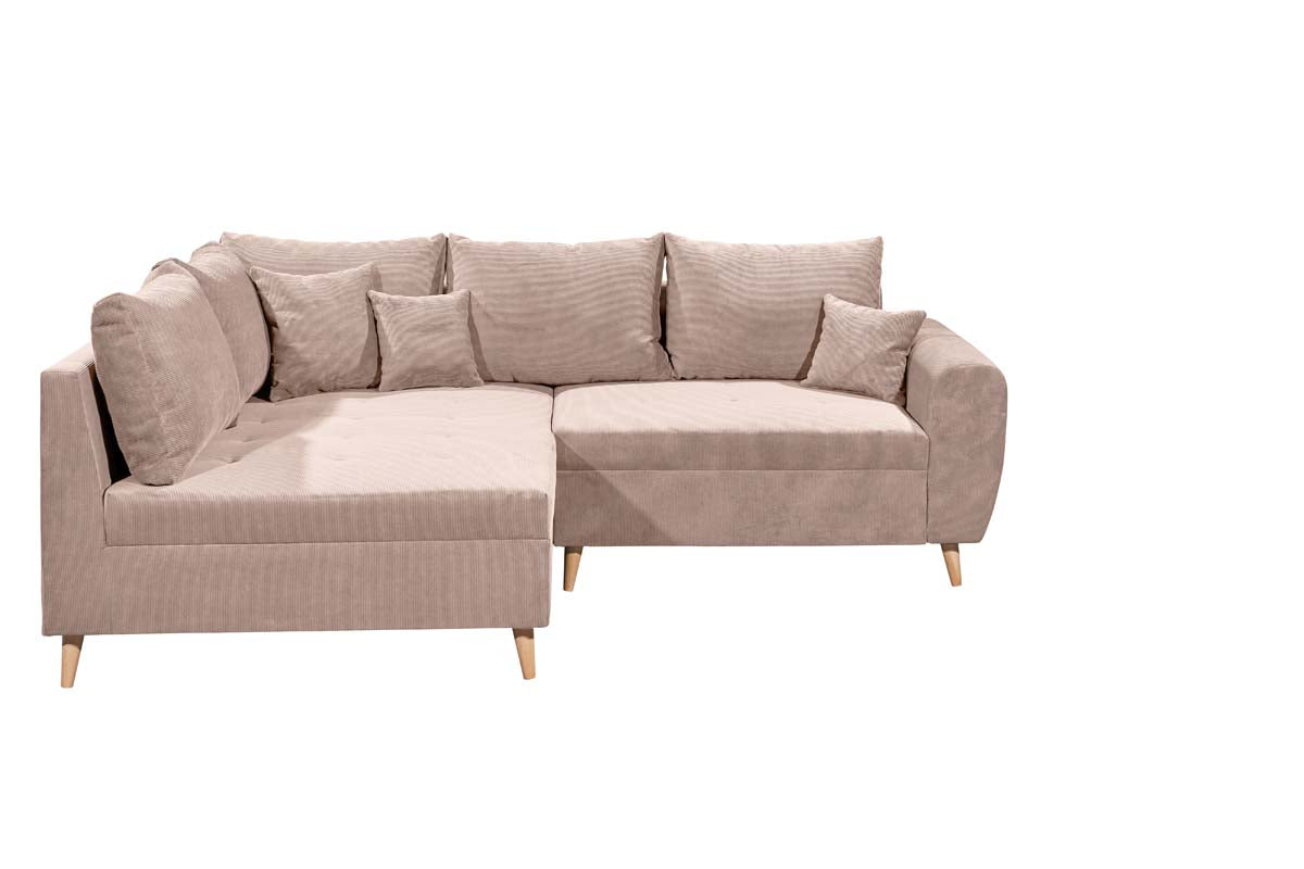 Calanda Ecksofa inkl. Hocker 249 x 175 cm Rosa