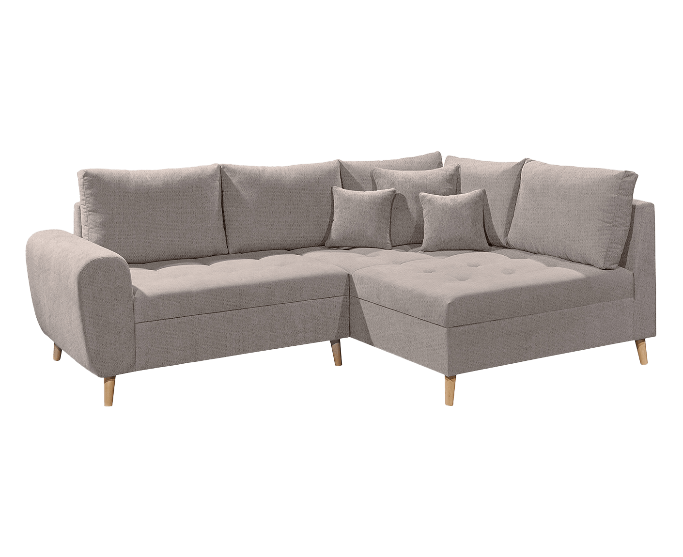 Calanda Ecksofa inkl. Hocker 249 x 175 cm (Microvelour) - Voelpe