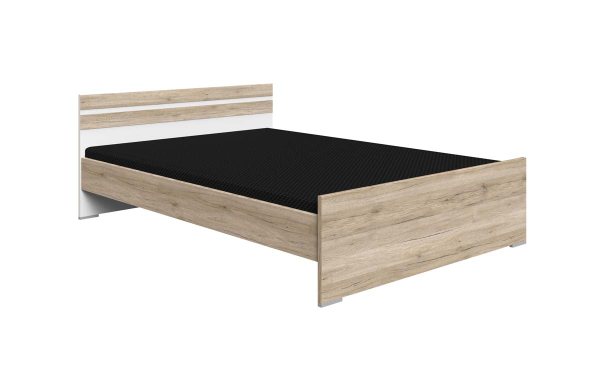 Cariba Bett 90-140 x 200 cm San Remo-Eiche / Weiß