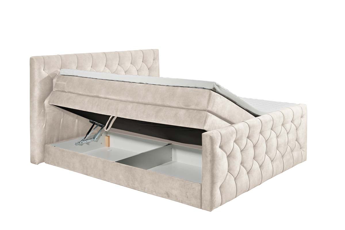 Cashfield Boxspringbett 180x200 cm , inkl. Bettkasten Beige