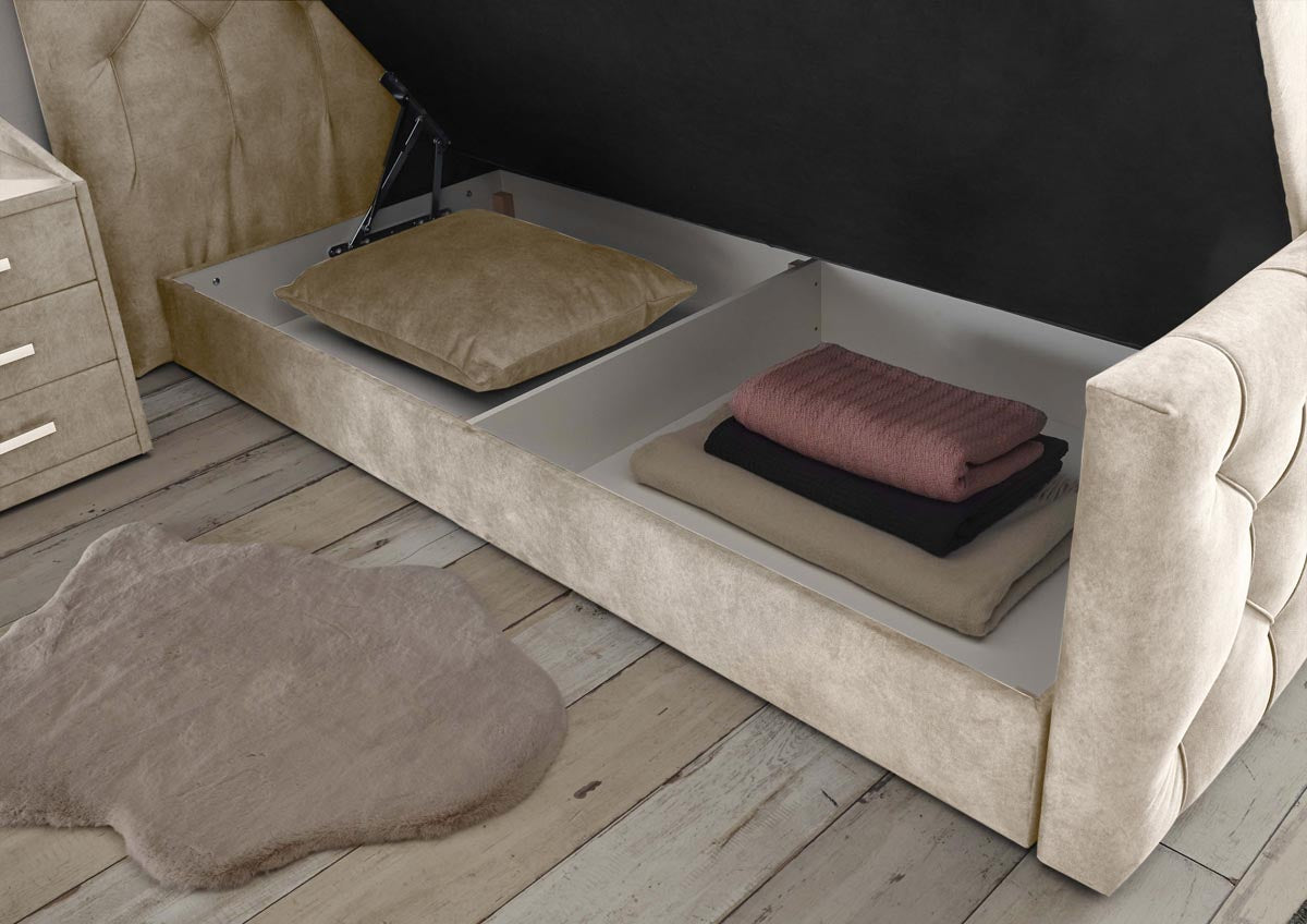 Cashfield Boxspringbett 180x200 cm , inkl. Bettkasten Beige