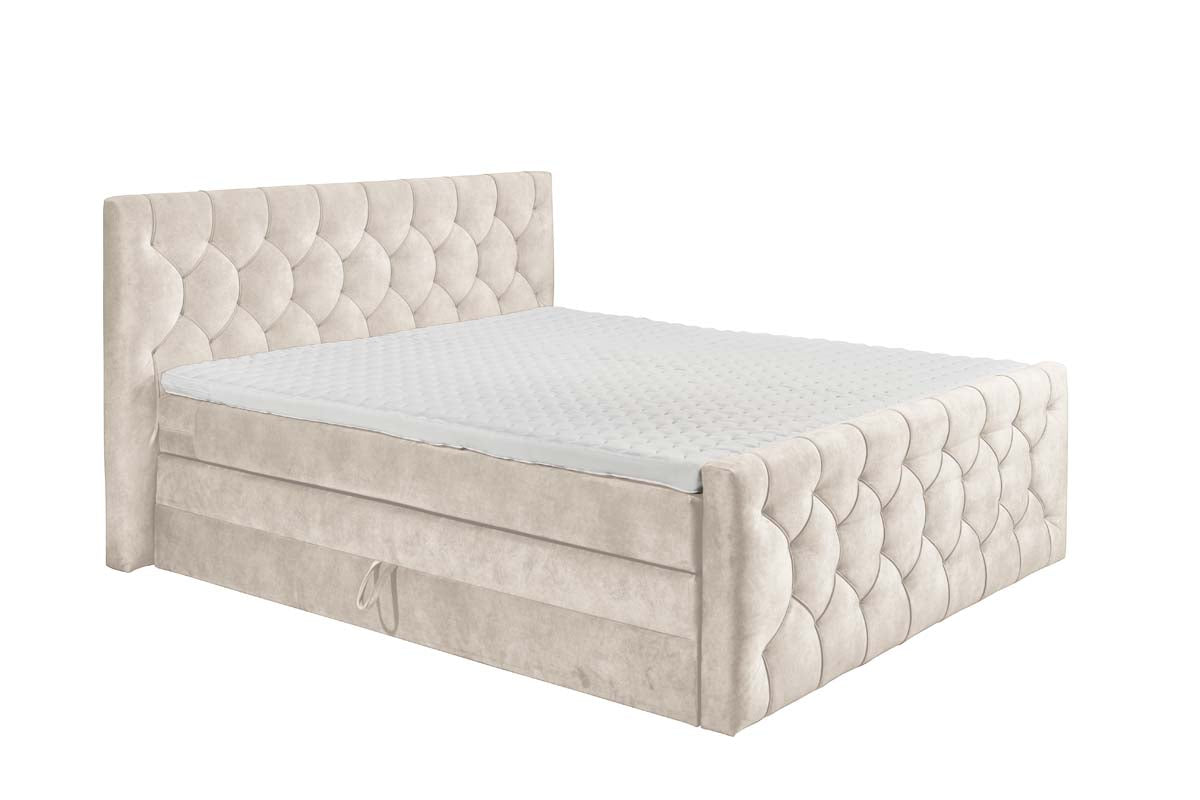 Cashfield Boxspringbett 180x200 cm , inkl. Bettkasten Beige