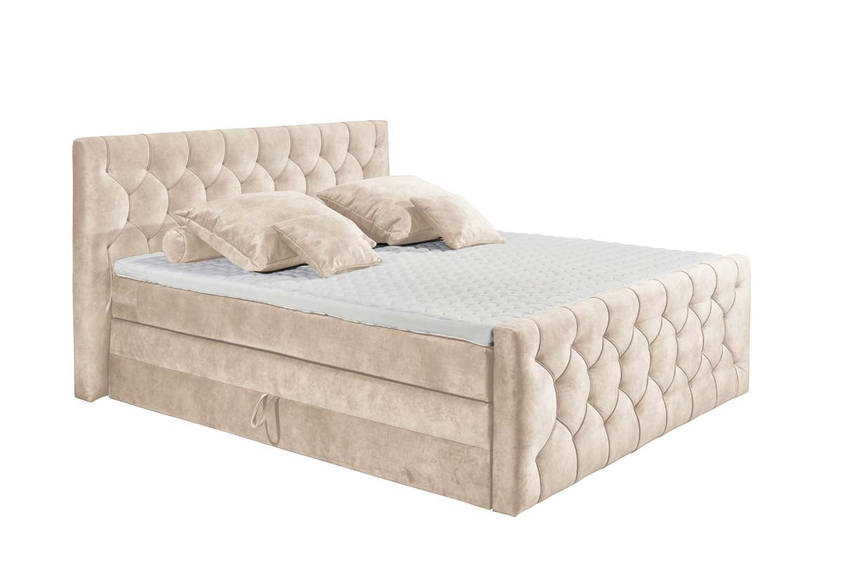 Cashfield Boxspringbett 180x200 cm , inkl. Bettkasten Beige