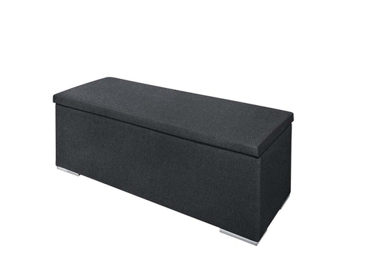 Truhe Sitzbank Chest gepolstert Sitztruhe Sitzbank Aufbewahrungsbox Web Inari Schwarz