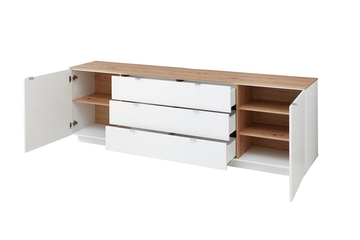 Core Sideboard Weiß supermatt / Artisan Eiche