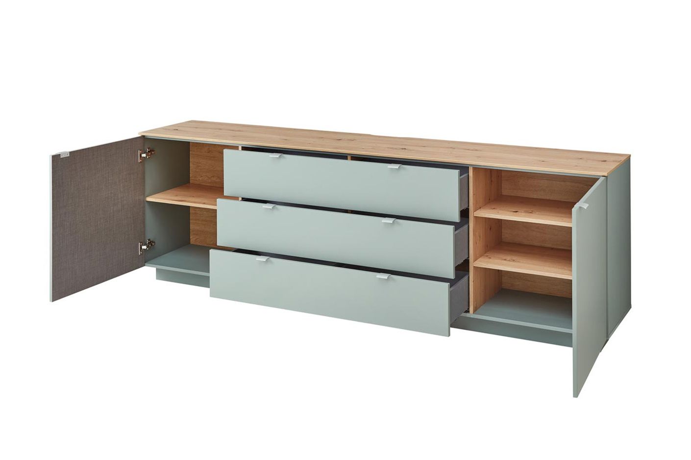 Core Sideboard Schilf supermatt / Artisan Eiche