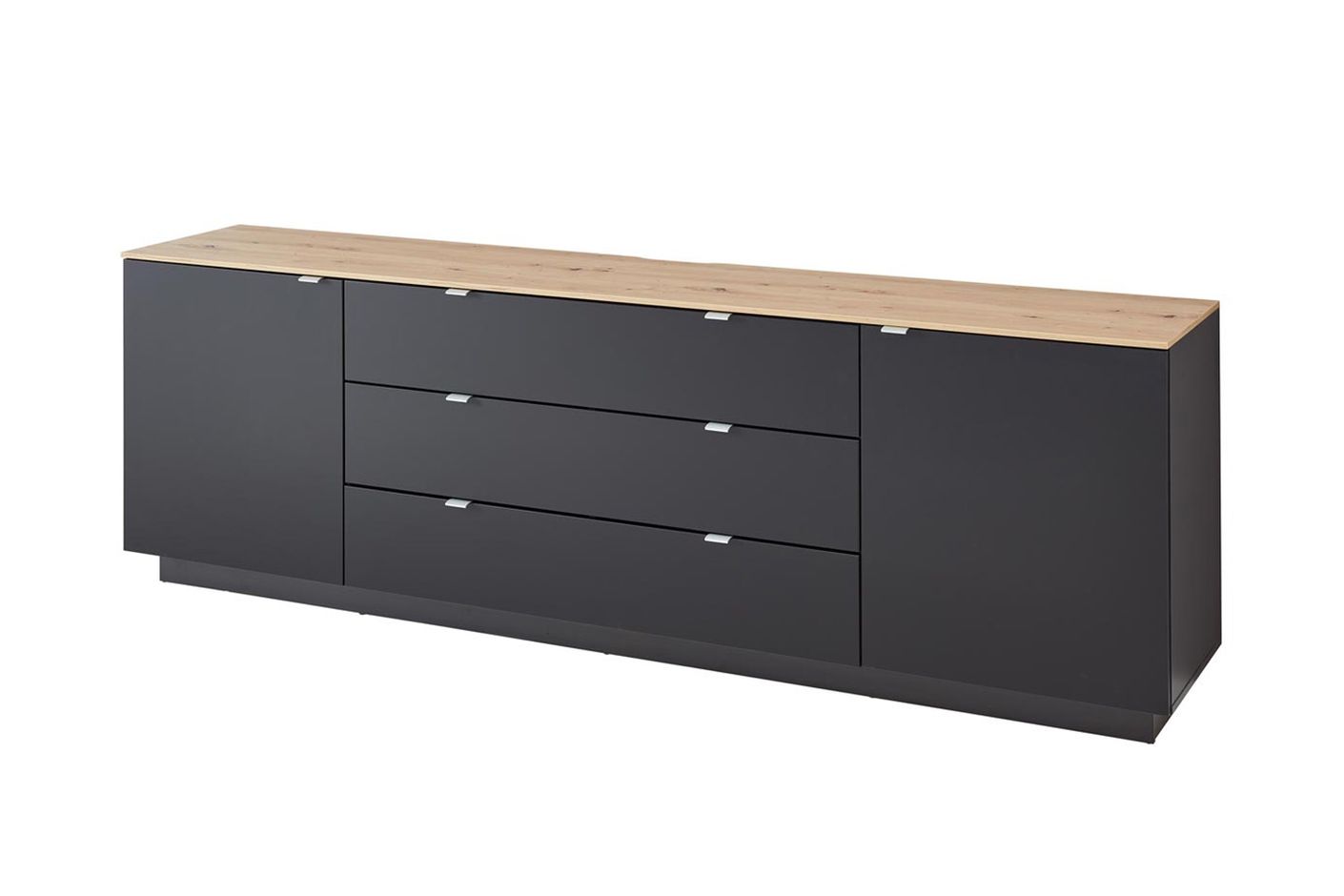 Core Sideboard Schwarz supermatt / Artisan Eiche