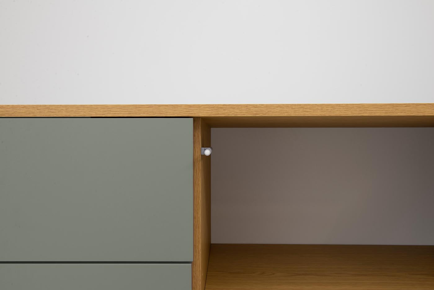 Tenzo Amelia Sideboard 162 cm Grün / Eiche