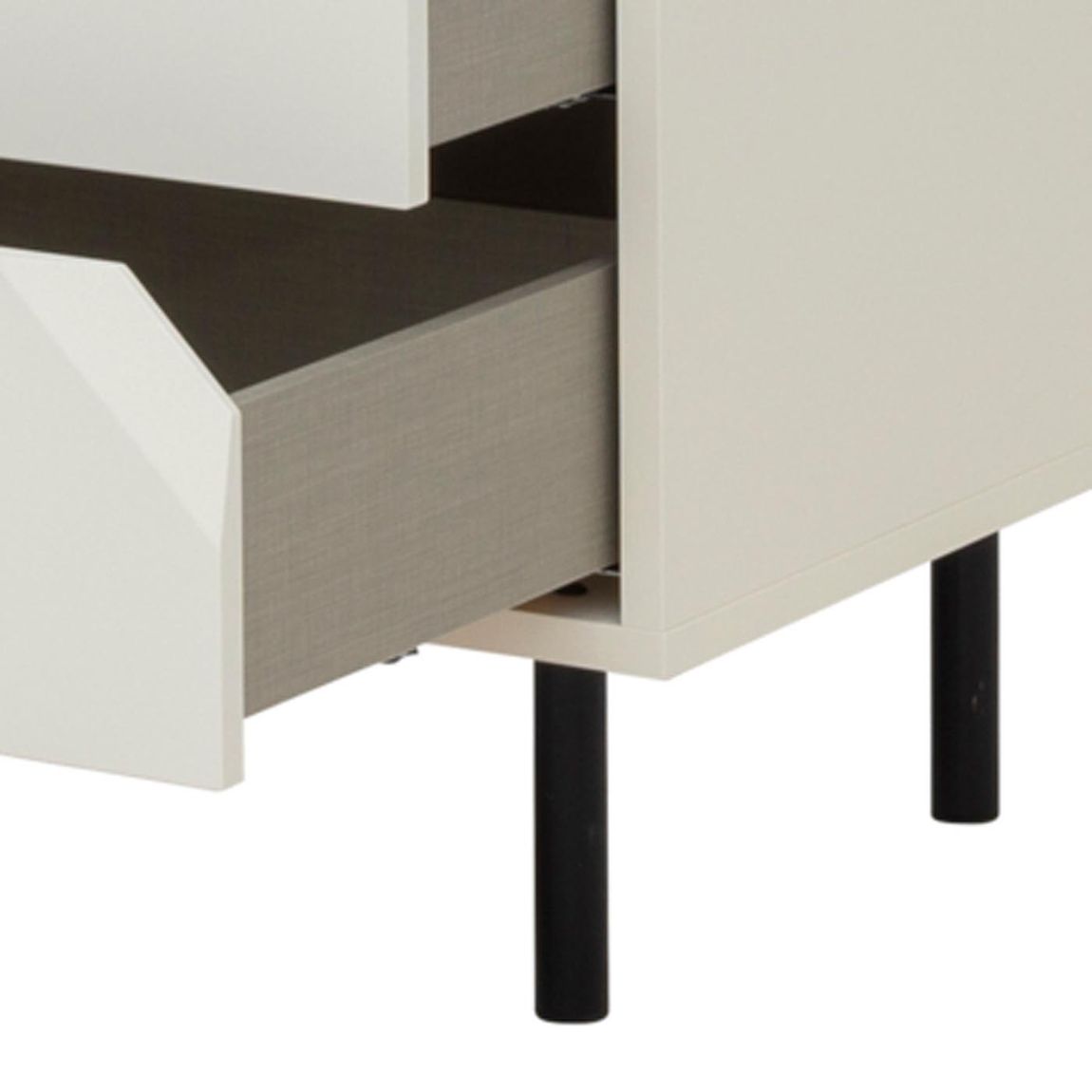 Tenzo Corner Sideboard 118 cm Weiß