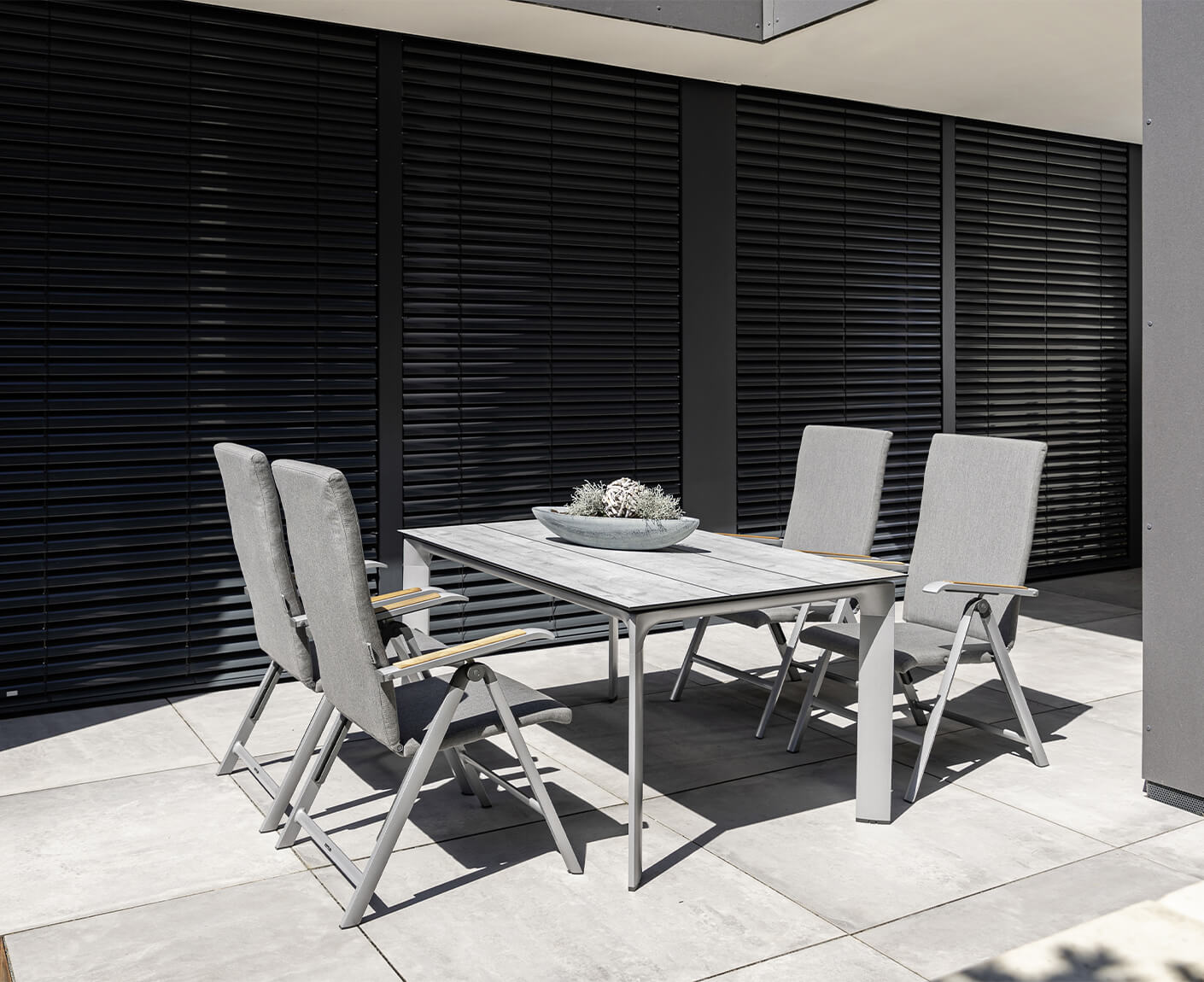 Kettler Diamond Gartenmöbel-Set 5-teilig Silber / Grau