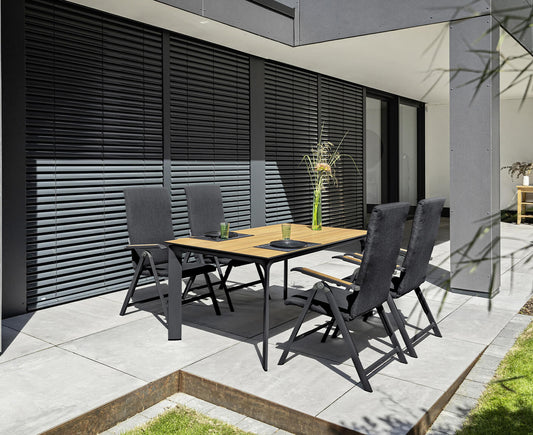 Kettler Diamond Gartenmöbel-Set 5-teilig Teak / Anthrazit