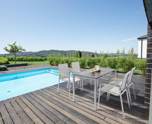 Kettler Diamond / Cubic Gartenmöbel-Set 5-teilig Silber