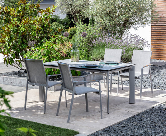 Kettler Diamond Gartenmöbel-Set 5-teilig Silber / Anthrazit