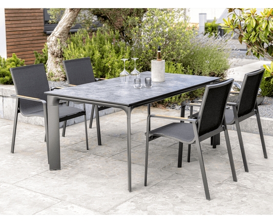 Kettler Gartenmöbelset 5-teilig Diamond 160 x 95 cm Anthrazit