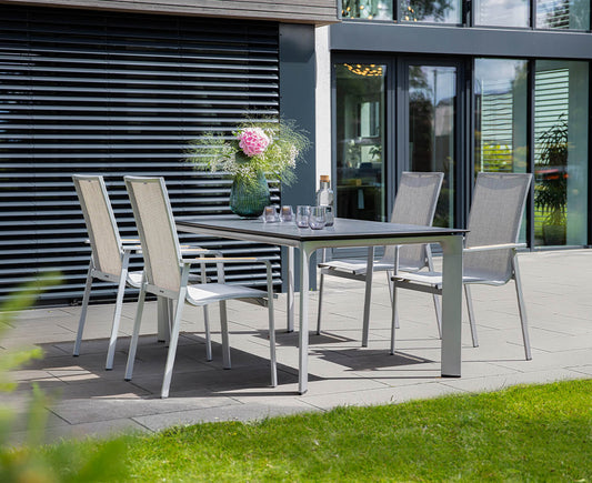 Kettler Diamond Gartenmöbel-Set 5-teilig Silber / Anthrazit