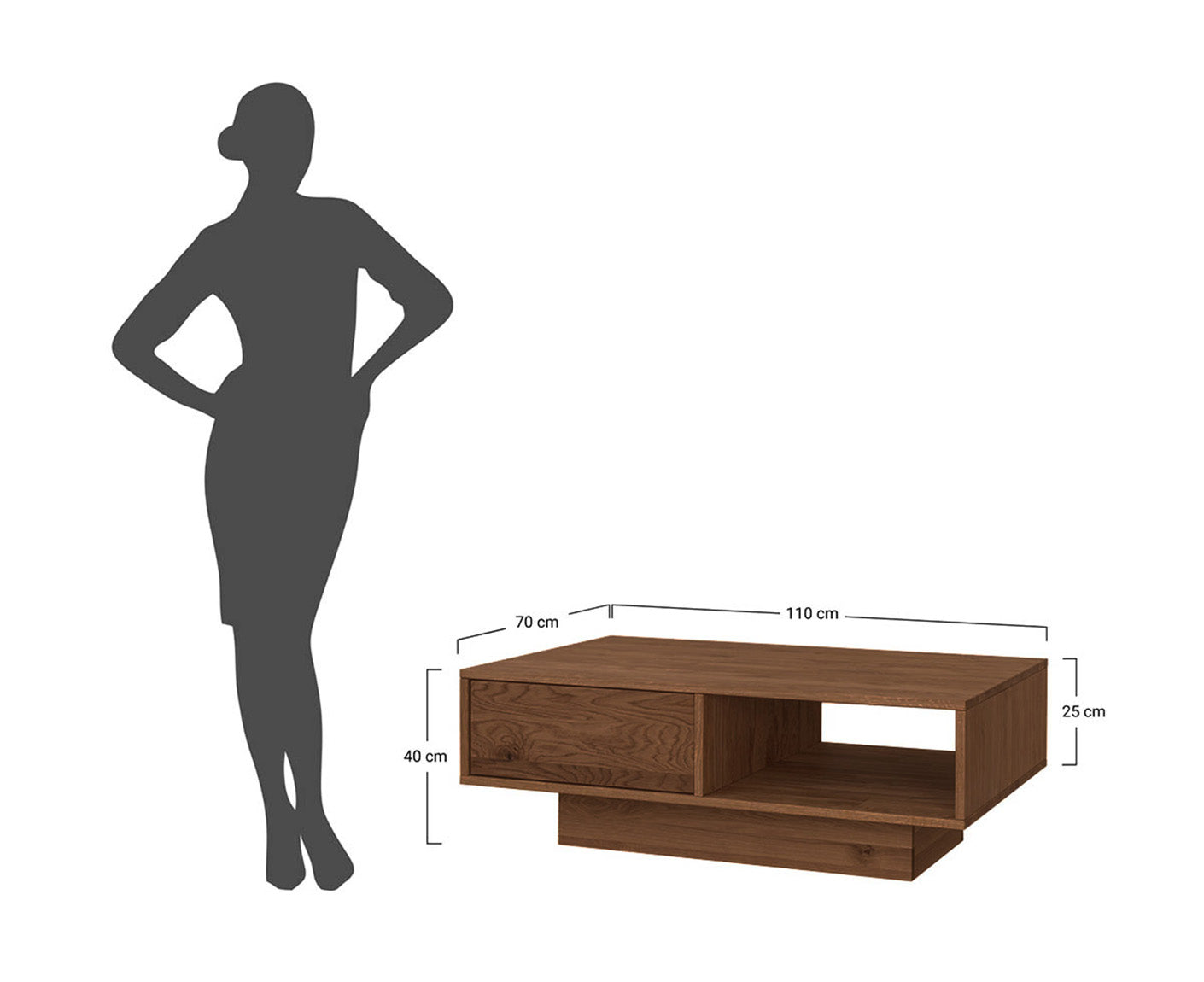 Collodi 3 Wohnzimmerset 3-teilig Massivholz Wildeiche Tabak geölt/Glas getönt, fertig montiert