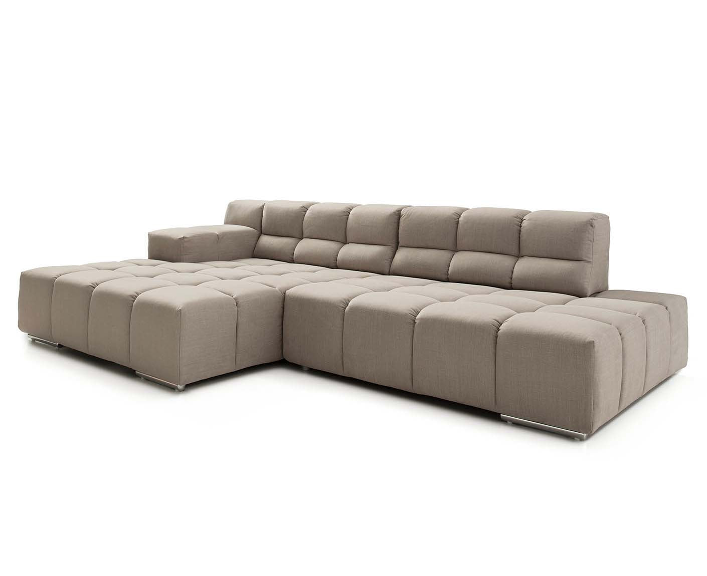 designwerk Temple Ecksofa | 286 x 169 cm| mit Rückenverstellung | Flachgewebe
