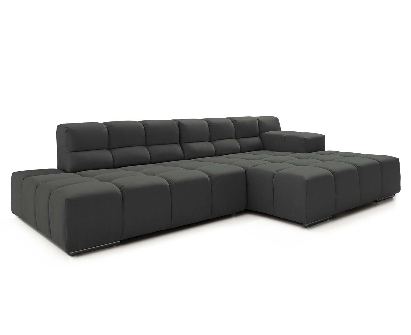 designwerk Temple Ecksofa | 286 x 169 cm| mit Rückenverstellung | Flachgewebe
