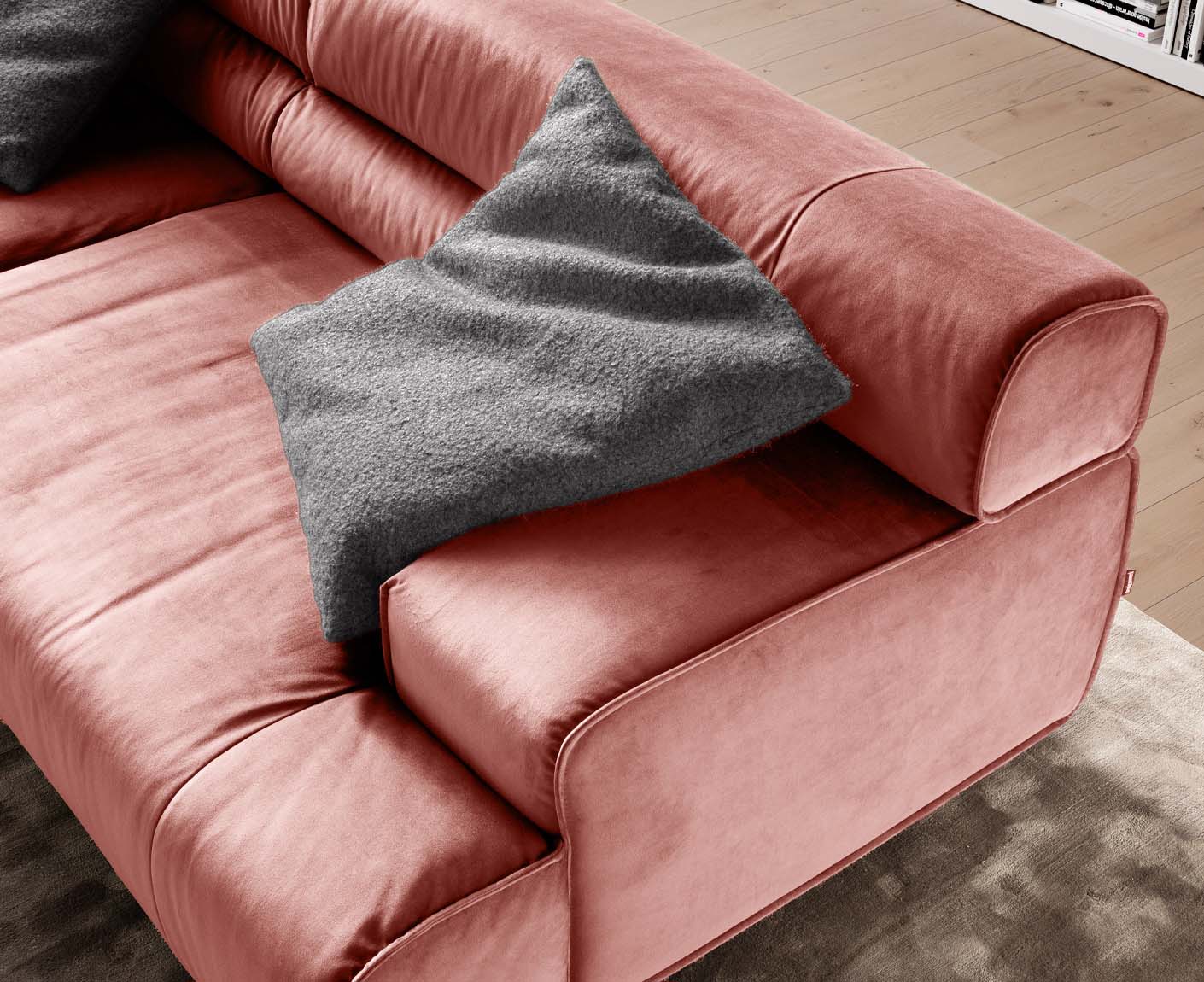 designwerk Colosseo 3-Sitzer Sofa | 280 x 114 cm| Velourstoff