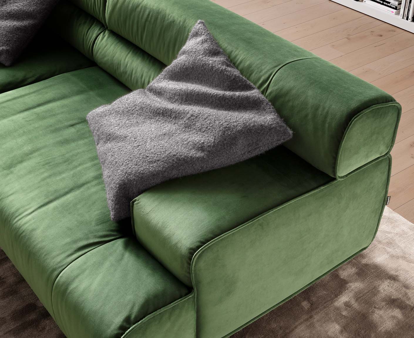 designwerk Colosseo 3-Sitzer Sofa | 280 x 114 cm| Velourstoff