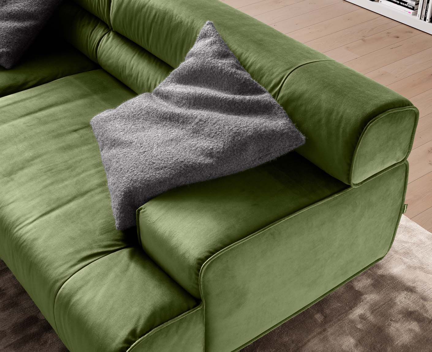 designwerk Colosseo 3-Sitzer Sofa | 280 x 114 cm| Velourstoff