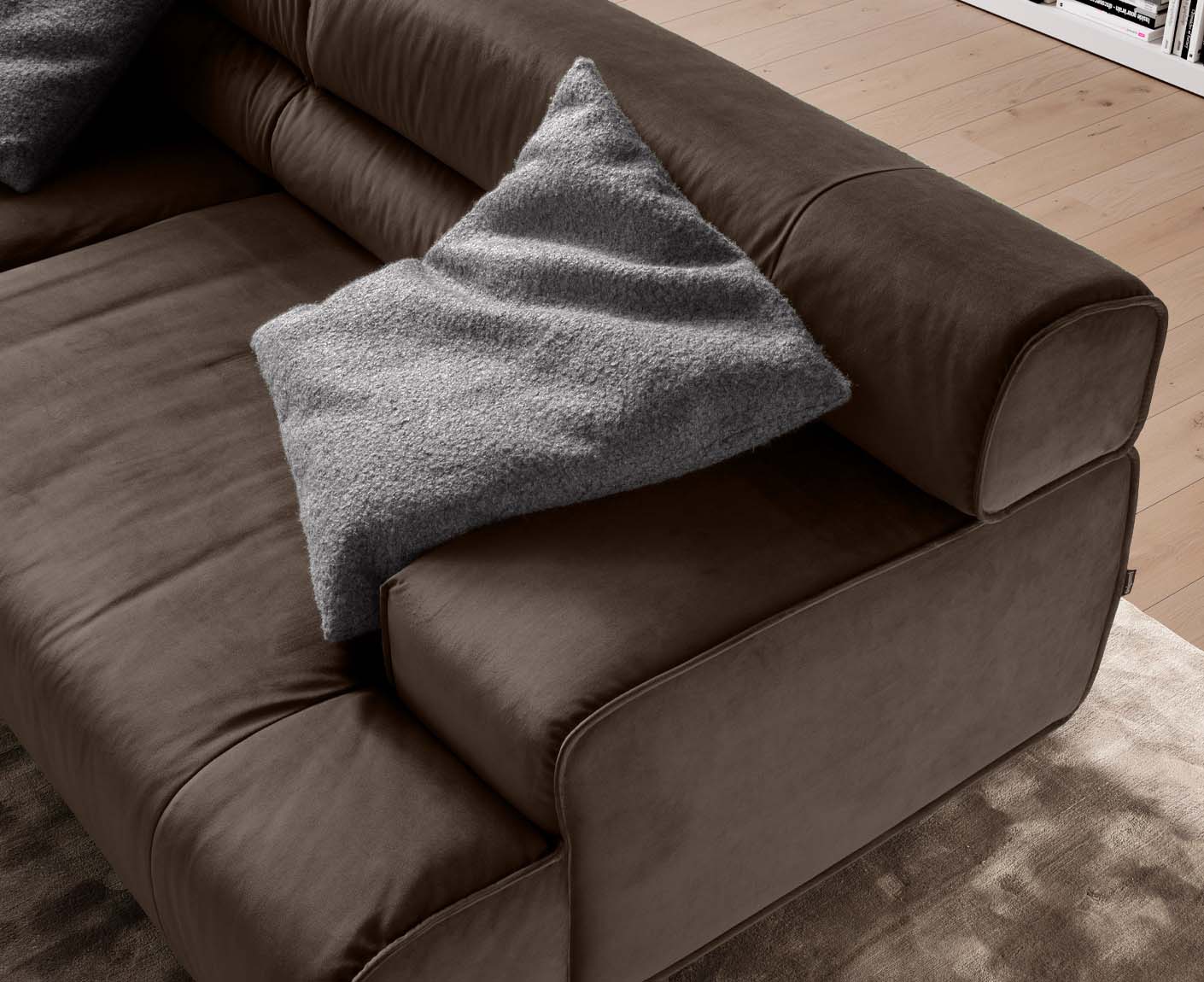 designwerk Colosseo 3-Sitzer Sofa | 280 x 114 cm| Velourstoff