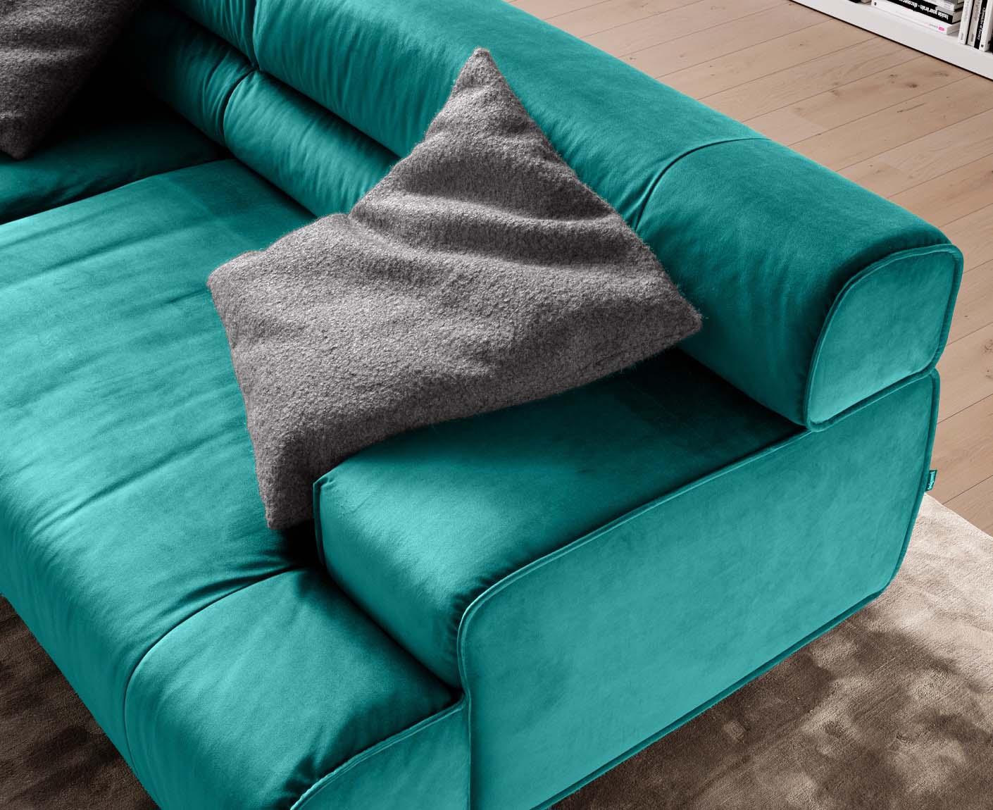 designwerk Colosseo 3-Sitzer Sofa | 280 x 114 cm| Velourstoff