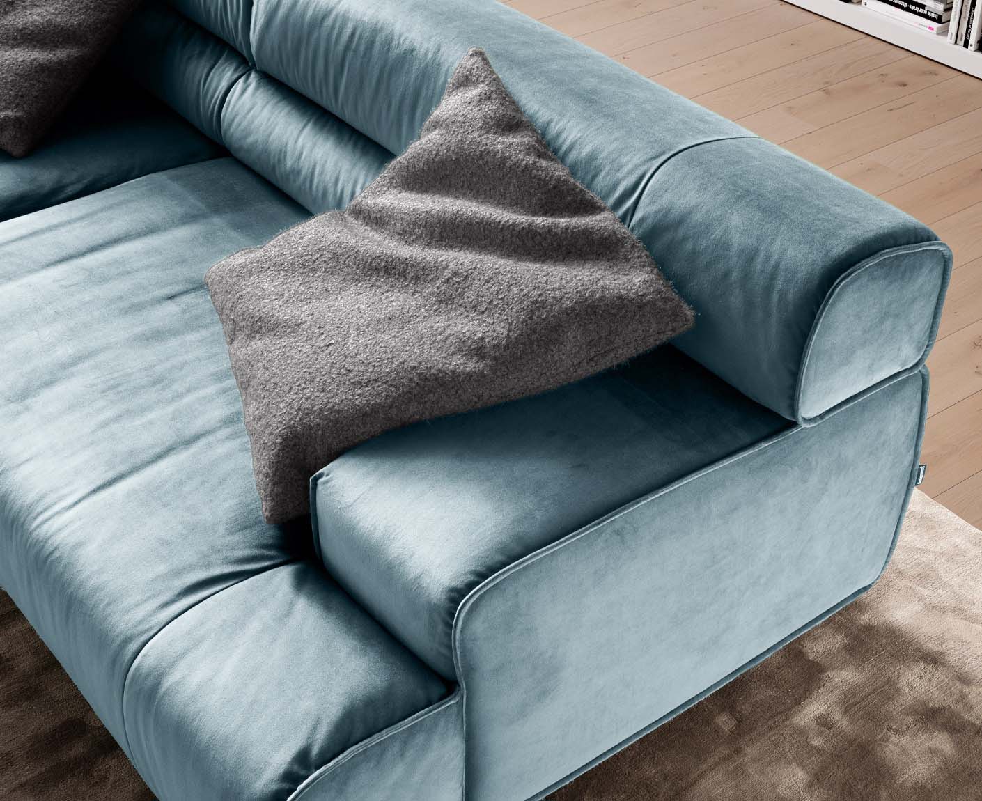 designwerk Colosseo 3-Sitzer Sofa | 280 x 114 cm| Velourstoff