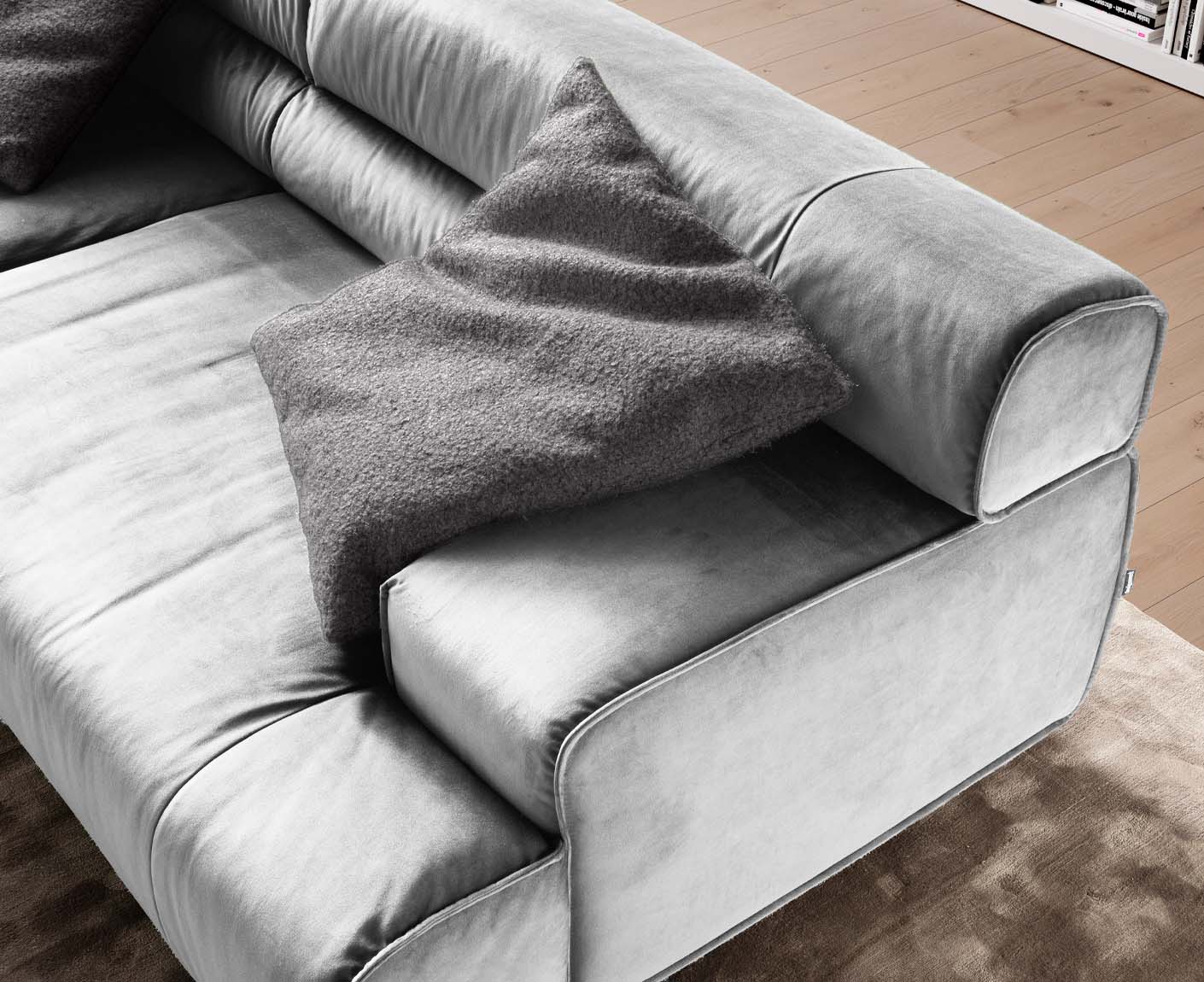 designwerk Colosseo 3-Sitzer Sofa | 280 x 114 cm| Velourstoff