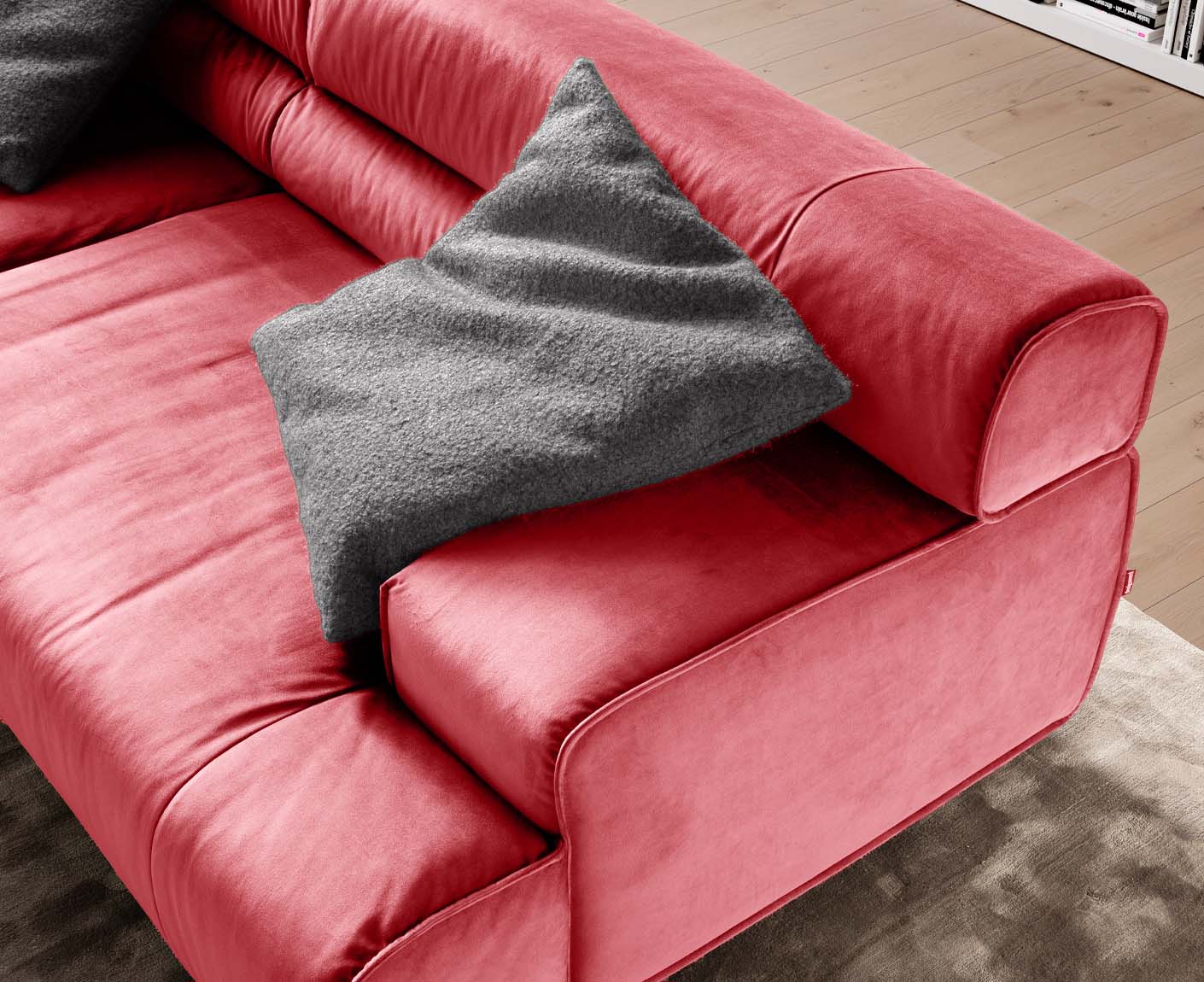 designwerk Colosseo 3-Sitzer Sofa | 280 x 114 cm| Velourstoff