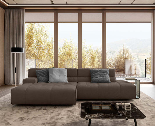 designwerk Colosseo Ecksofa | 285 x 170 cm| Echtleder