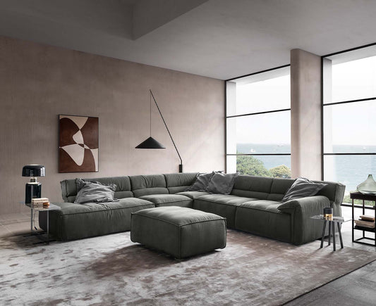 designwerk Vola Ecksofa | 347 x 342 cm | Flachgewebe