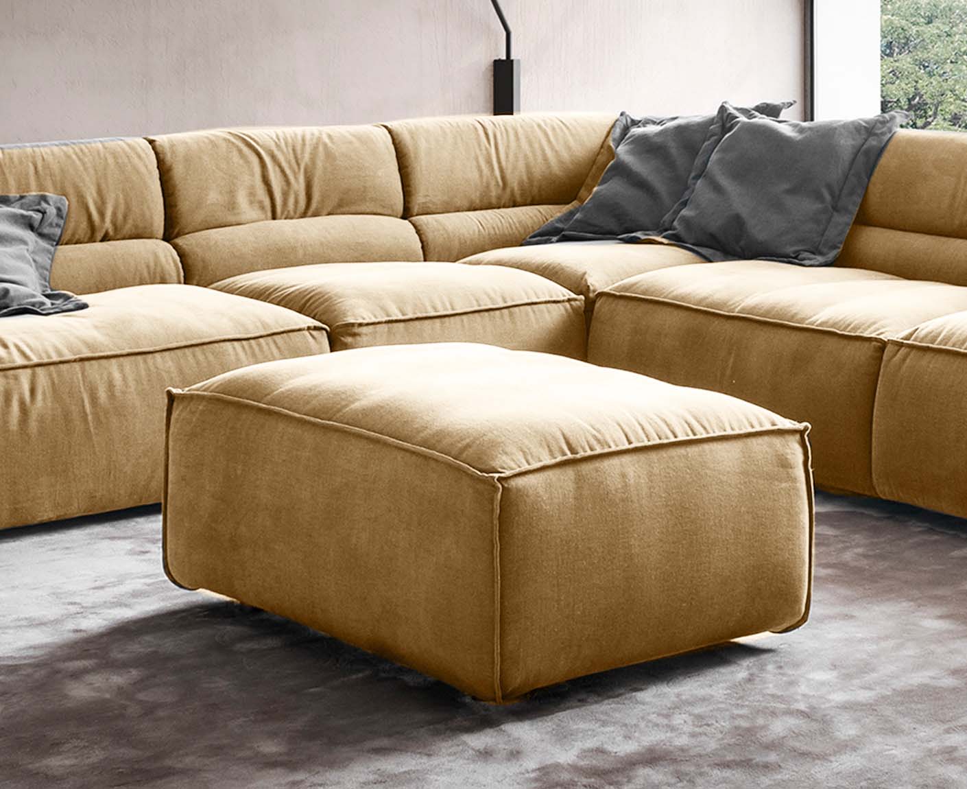 designwerk Vola Hocker | 110 x 75 cm | Flachgewebe