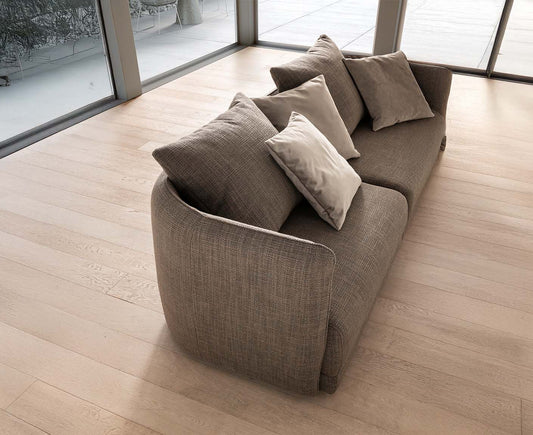 designwerk New York 3-Sitzer Sofa | 253 x 98 cm | feines Flachgewebe