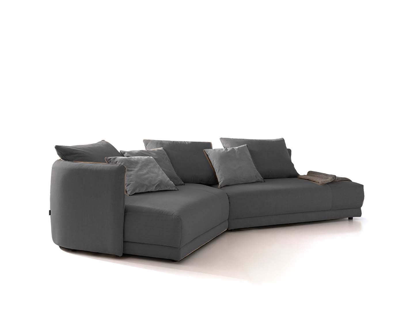 designwerk New York Ecksofa | 333 x 179 cm | feines Flachgewebe