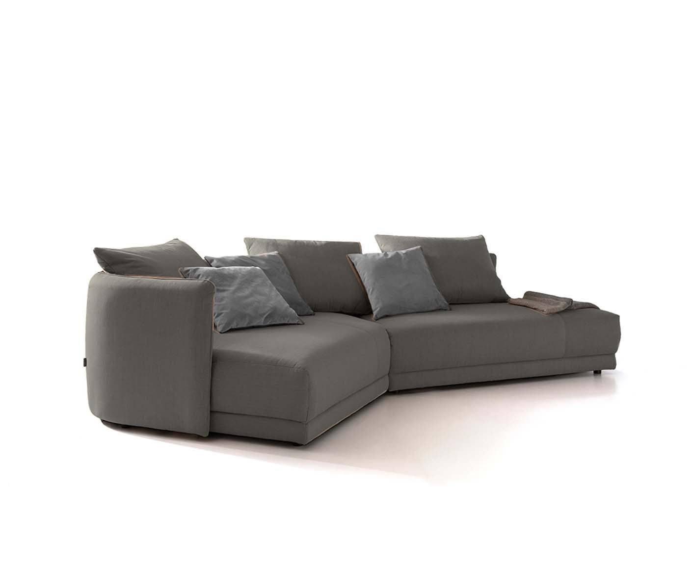 designwerk New York Ecksofa | 333 x 179 cm | feines Flachgewebe